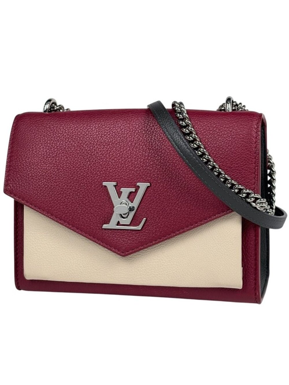 Louis Vuitton My Lockme BB Shoulder Bag Leather Bordeaux Ivory